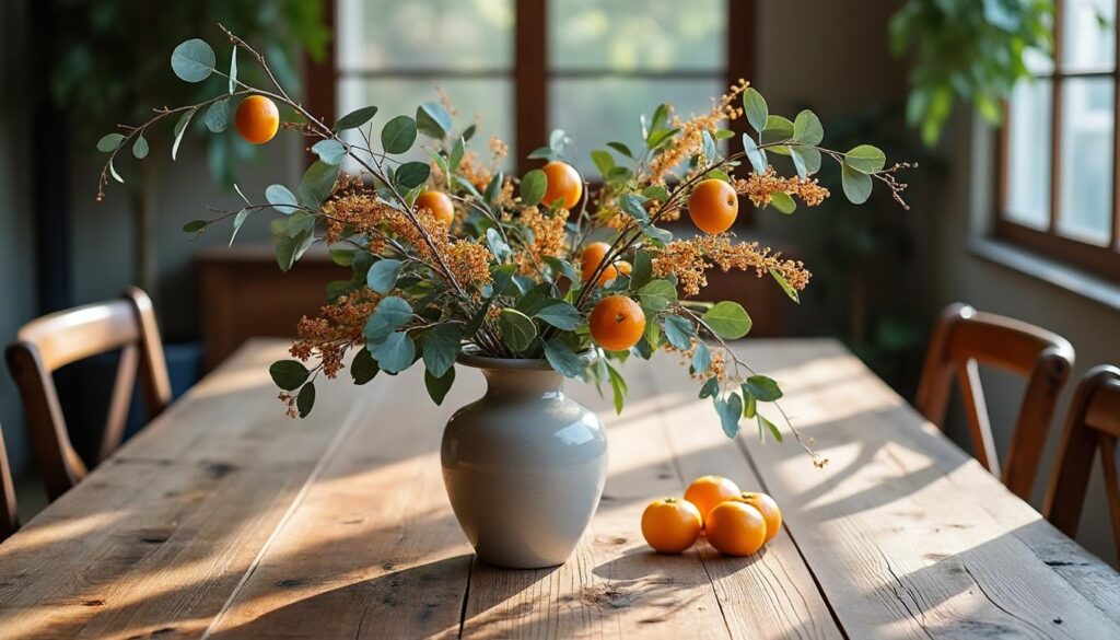 Des idées de décoration automnale avec un vase centrepiece