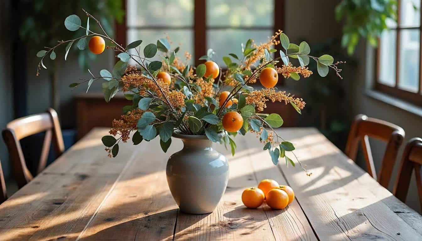 Des idées de décoration automnale avec un vase centrepiece