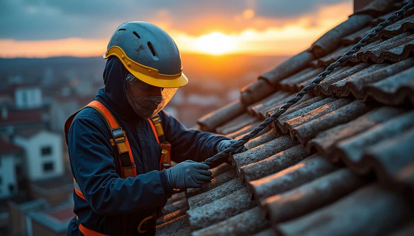 Illustration: Comprendre l’utilité du crochet de sécurité sur une toiture