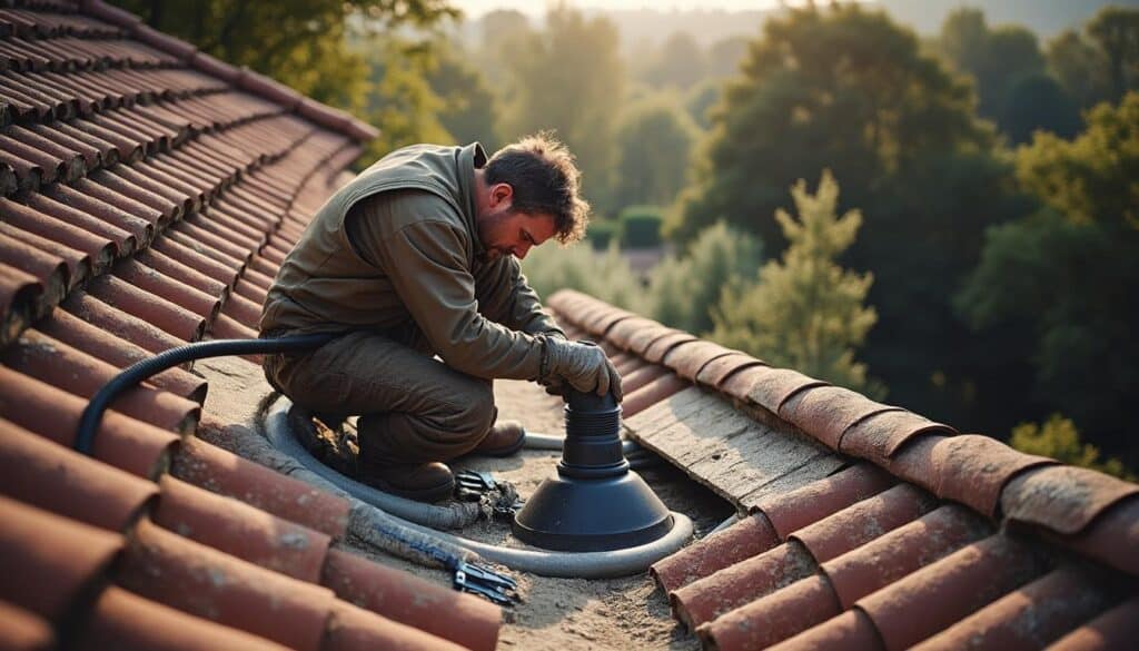 Évacuation de la hotte sur toiture en tuile : guide et conseils