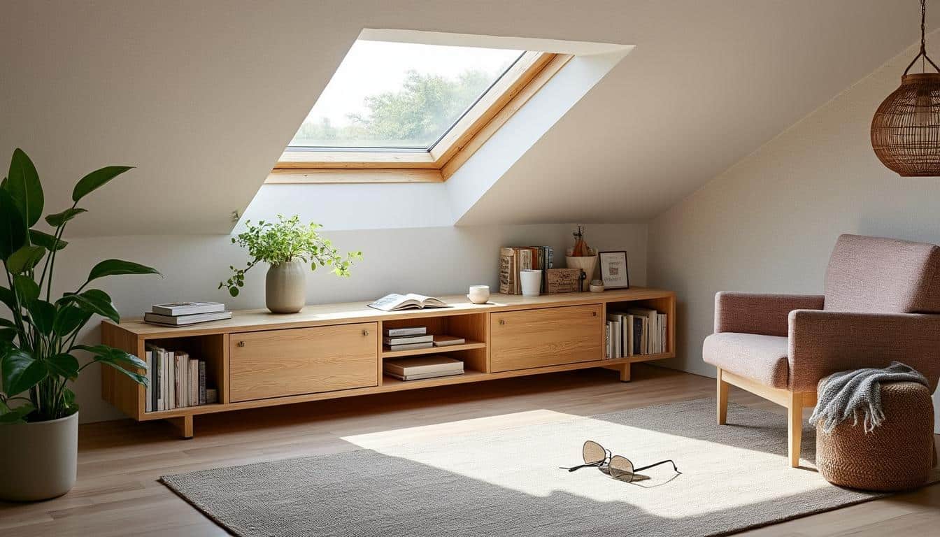 Illustration: Comprendre ce qu’est un meuble adapté à l’espace sous toiture