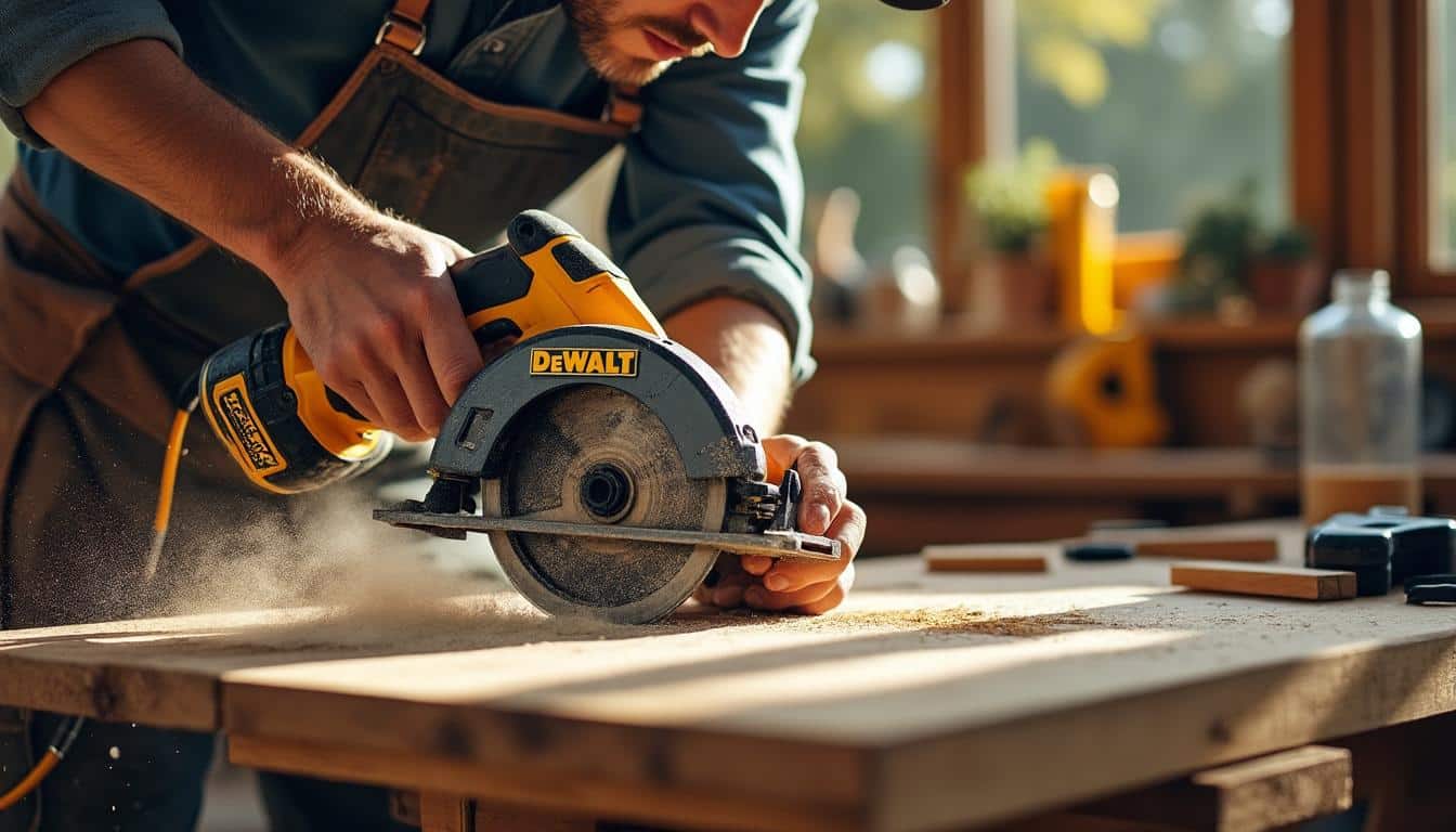 Illustration: Pourquoi choisir une scie circulaire à batterie Dewalt pour vos projets de coupe ?
