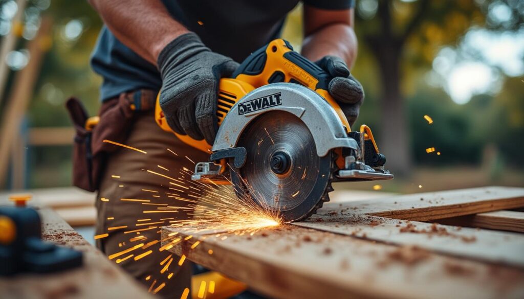 Scie circulaire à batterie Dewalt : puissance et mobilité garanties