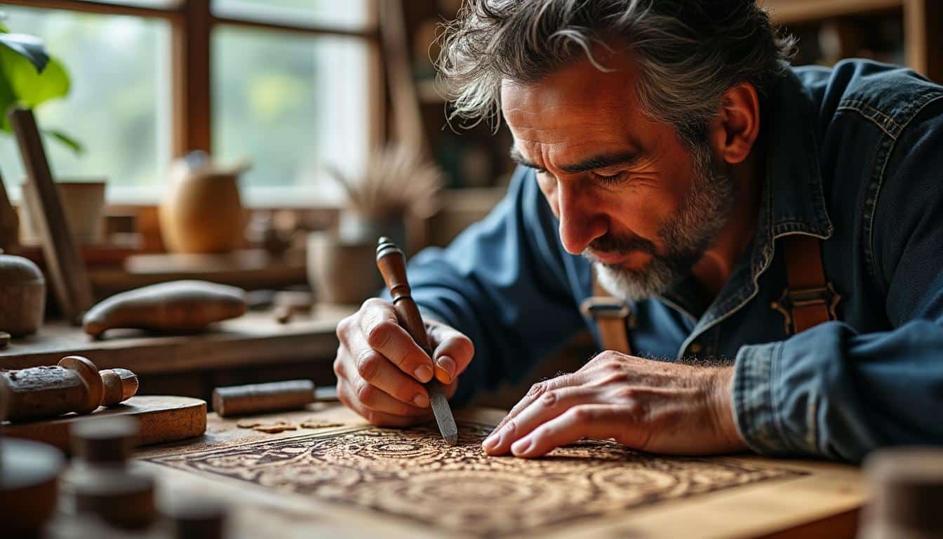 Illustration: Comprendre le rôle essentiel de la scie pour la marqueterie dans le travail du bois fin