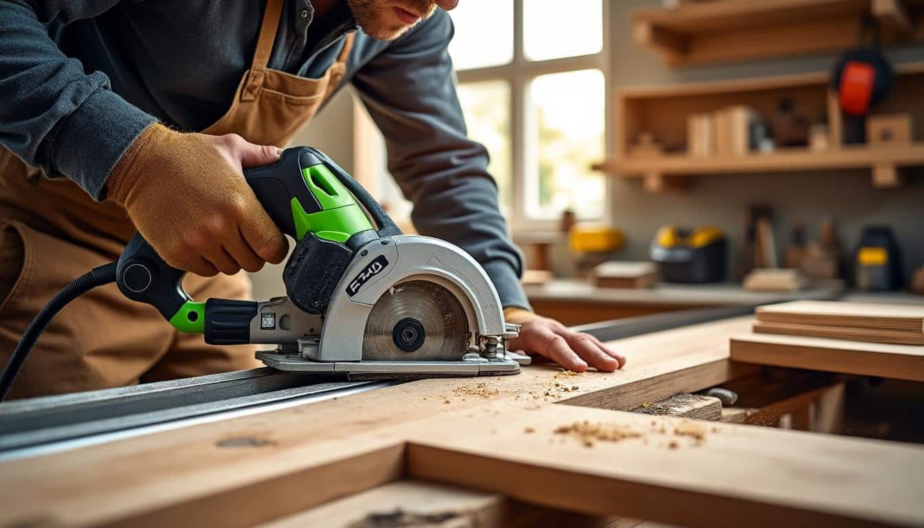 Illustration: Comment utiliser efficacement la scie TS 55 Festool pour des coupes précises