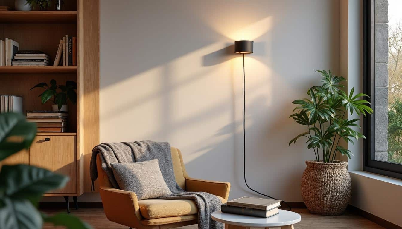 Illustration: Comprendre le luminaire mural avec câble visible : caractéristiques et rôle dans l’éclairage intérieur