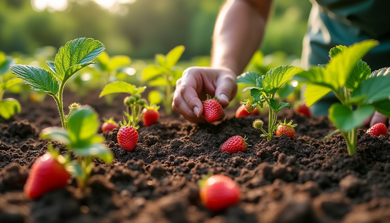 Illustration: Pourquoi opter pour un engrais naturel pour la santé du fraisier et de la terre ?