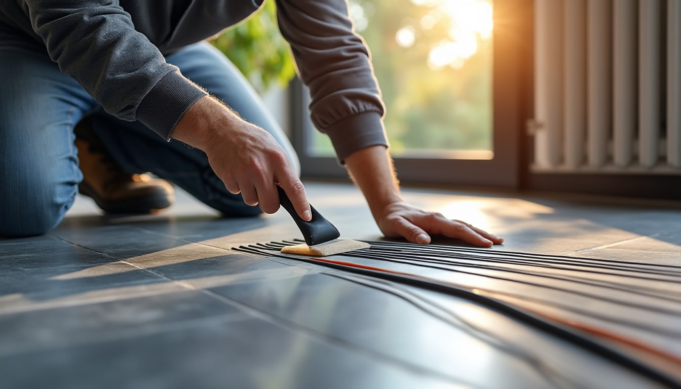Sol chauffant électrique sous carrelage : confort et installation facile